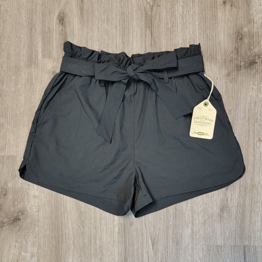 Black Paper Bag Shorts!! Size Small!